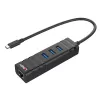 Lindy USB 3.2 Type-C centrmezgls un gigabitu Ethernet pārveidotājs