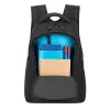 Ikdienas mugursoma Rivacase Gremio 5565, melna poliestera, 350×240×410 mm