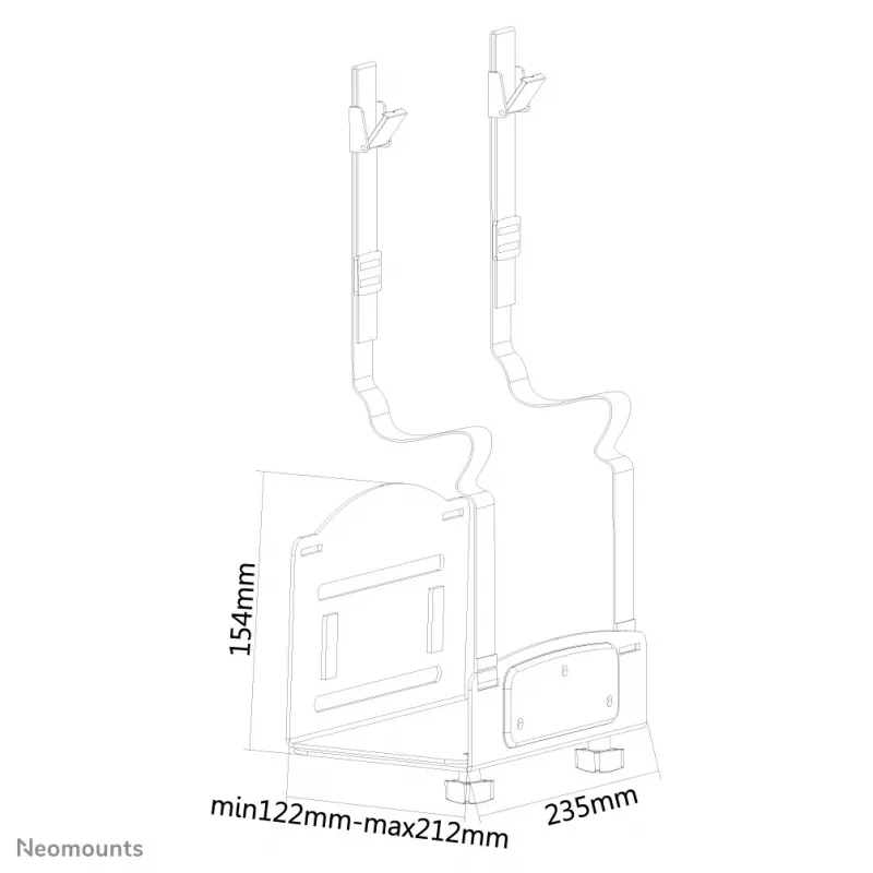 Neomounts CPU-W100Melns CPU turētājs - maks. 10 kg - universāls