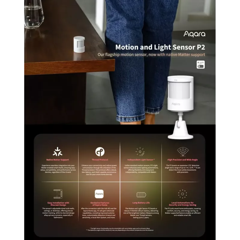 Viedais mājas kustību sensors, modelis: P2/ML-S03D, Aqara