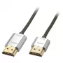 Lindy 3m CROMO plāns ātrgaitas HDMI kabelis ar Ethernet, 3 m, HDMI A tipa (standarta), HDMI A tipa (standarta), 3D, 10,2 Gbit/s, pelēks