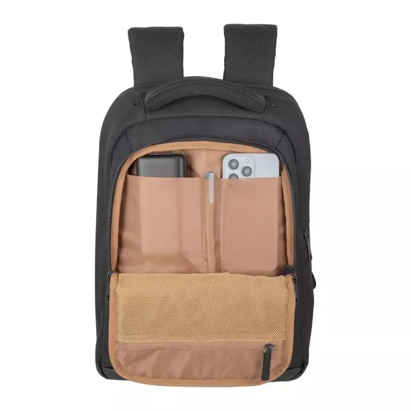 Mugursoma Rivacase 8126 38.1 cm (15 collu) melna, ar pārnēsāšanas rokturi un plecu siksnu