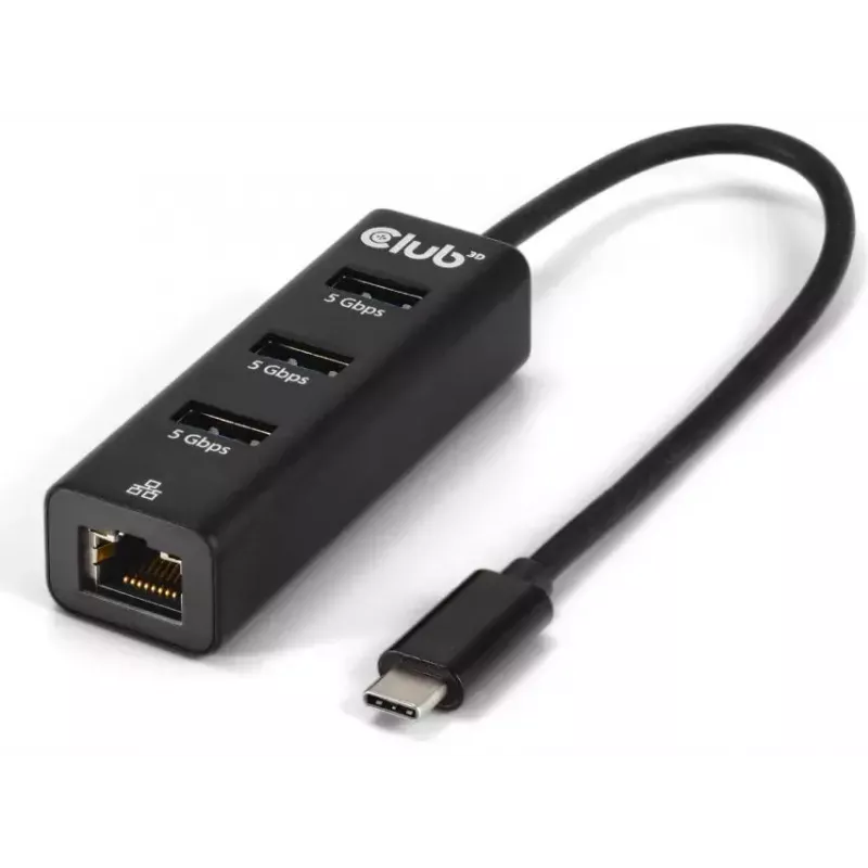 CLUB3D CSV-1549 saskarnes centrmezgls USB Type-C 5000 Mbit/s Melns