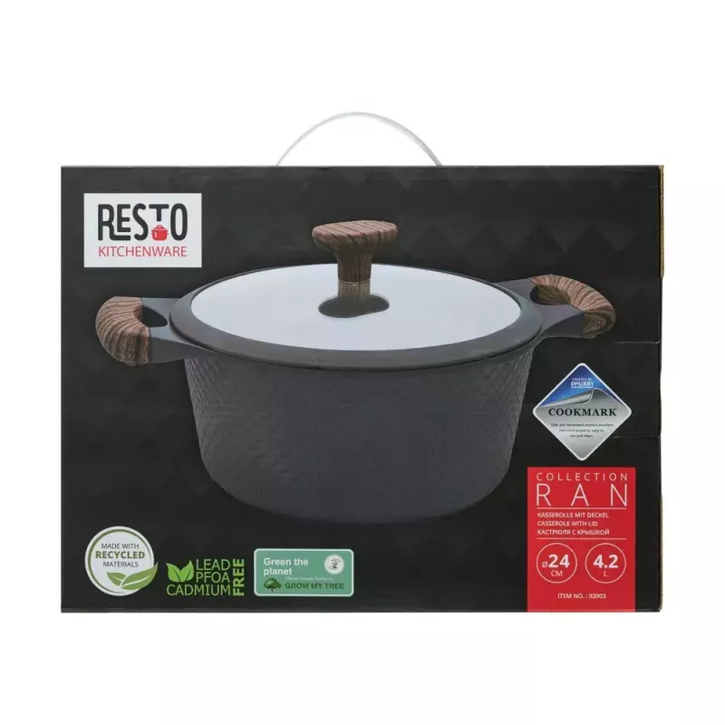 Resto Kitchenware Ran 4,2 l apaļa kastrolis, bēšs, koks