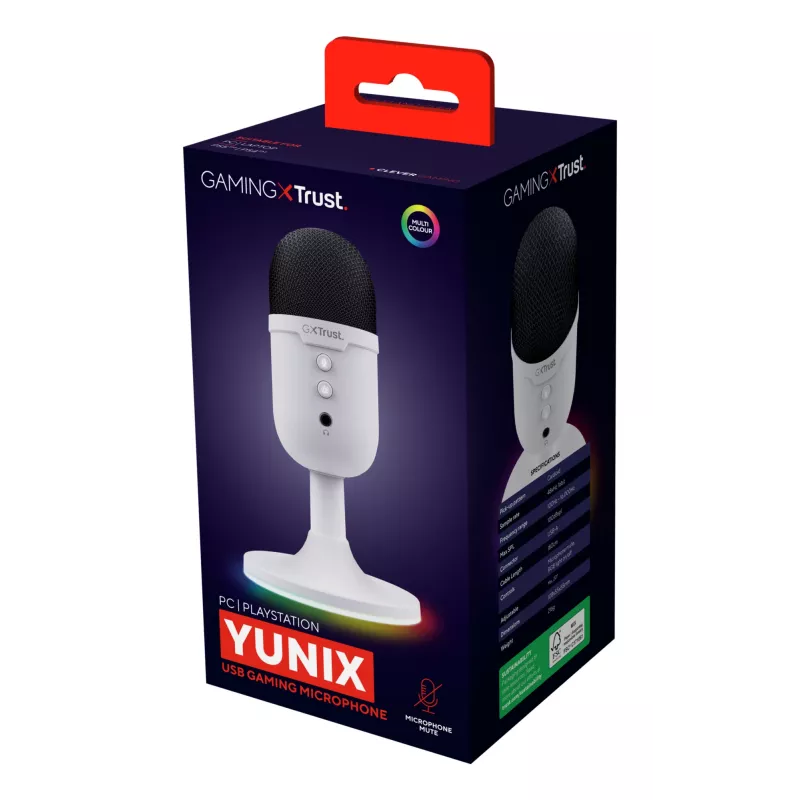 Trust GXT 234P Yunix balta Table microphone