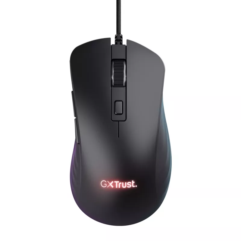 Trust GXT924 YBAR+ pele Spēlēm Labrocis USB Type-A Optiskais 25600 DPI