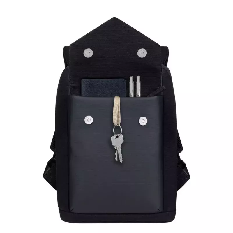 Mugursoma Rivacase 8521 33.8 cm (13.3 collas) melna, ar nēsāšanas rokturi un plecu siksnu