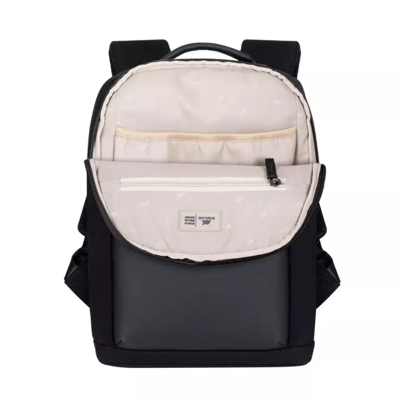Mugursoma Rivacase 8521 33.8 cm (13.3 collas) melna, ar nēsāšanas rokturi un plecu siksnu