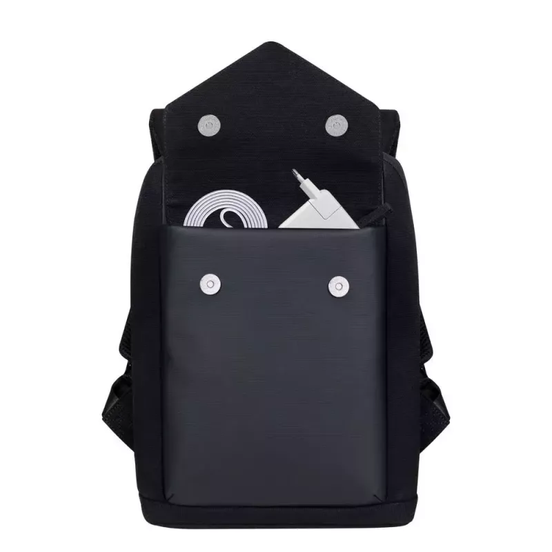 Mugursoma Rivacase 8521 33.8 cm (13.3 collas) melna, ar nēsāšanas rokturi un plecu siksnu