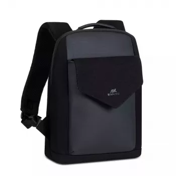 Mugursoma Rivacase 8521 33.8 cm (13.3 collas) melna, ar nēsāšanas rokturi un plecu siksnu