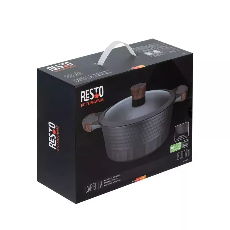 Resto Kitchenware Capella 4.6 L apaļš melns koks