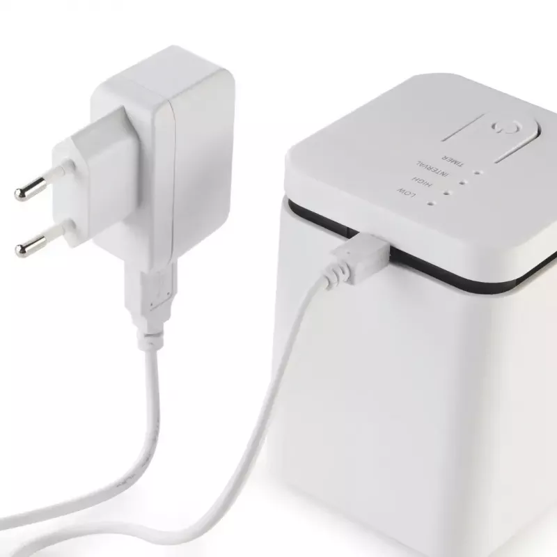 Iztvaikojošs aromātu difuzors Stylies ELARApelēka līdz 25 m² — maiņstrāva / baterijas / USB, 2 h taimeris, 1,3 W, 74×74×100 mm, pelēks