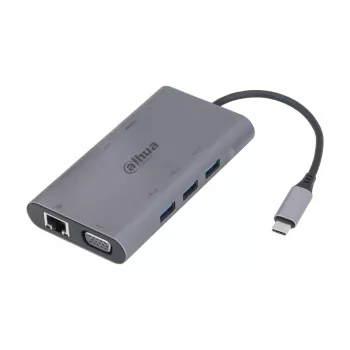 Dahua Technology 9-in-1 USB 3.1 Type-C uz USB 3.0 + HDMI + RJ45 + VGA + SD/TF + PD dokstacija