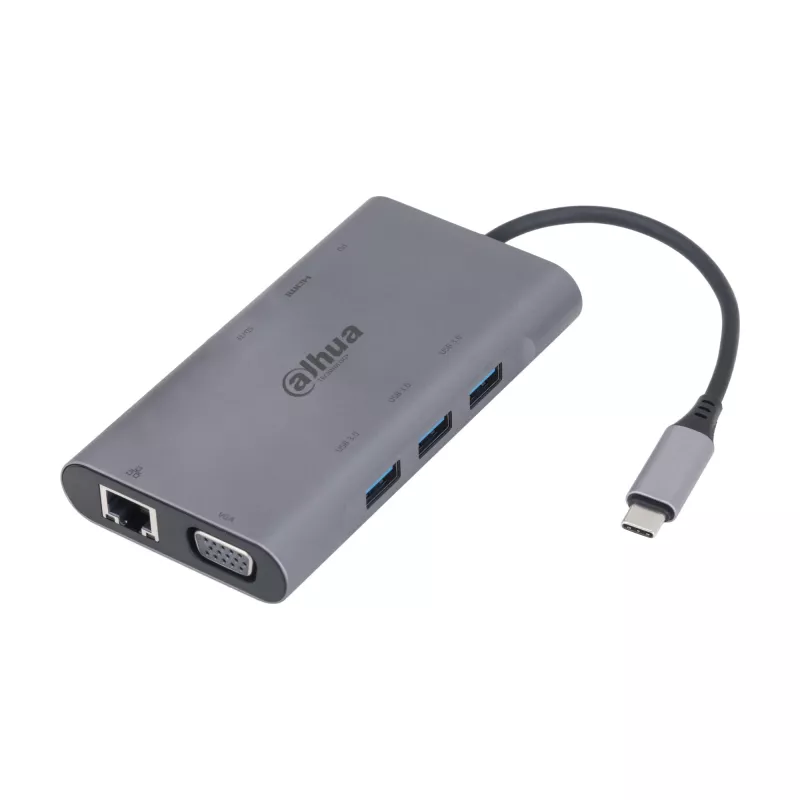 Dahua Technology 9-in-1 USB 3.1 Type-C uz USB 3.0 + HDMI + RJ45 + VGA + SD/TF + PD dokstacija