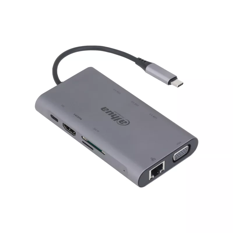 Dahua Technology 9-in-1 USB 3.1 Type-C uz USB 3.0 + HDMI + RJ45 + VGA + SD/TF + PD dokstacija