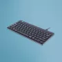 R-Go Tools Ergonomiskā tastatūra R-Go Compact Break, kompakta tastatūra ar pārtraukumu programmatūru, QWERTY (US), vadu, melna