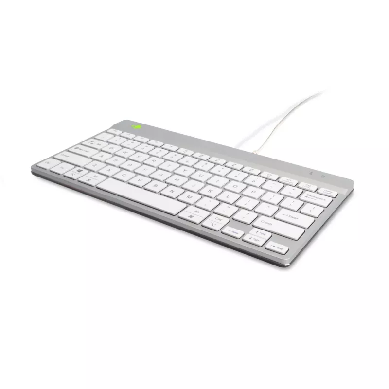 R-Go Tools Ergonomic tastatūra R-Go Compact Break, kompakta klaviatūra ar pārtraukumu programmatūru, QWERTY (US), vadu savienojums, balta