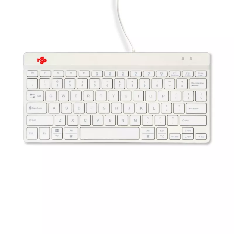 R-Go Tools Ergonomic tastatūra R-Go Compact Break, kompakta klaviatūra ar pārtraukumu programmatūru, QWERTY (US), vadu savienojums, balta