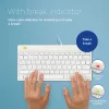 R-Go Tools Ergonomic tastatūra R-Go Compact Break, kompakta klaviatūra ar pārtraukumu programmatūru, QWERTY (US), vadu savienojums, balta