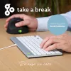 R-Go Tools Ergonomic tastatūra R-Go Compact Break, kompakta klaviatūra ar pārtraukumu programmatūru, QWERTY (US), vadu savienojums, balta