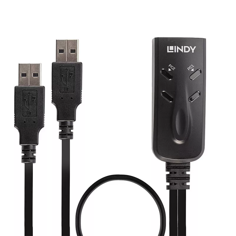 Lindy 2 Portu USB KM Slēdzis