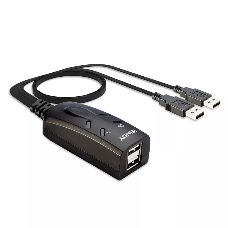 Lindy 2 Portu USB KM Slēdzis