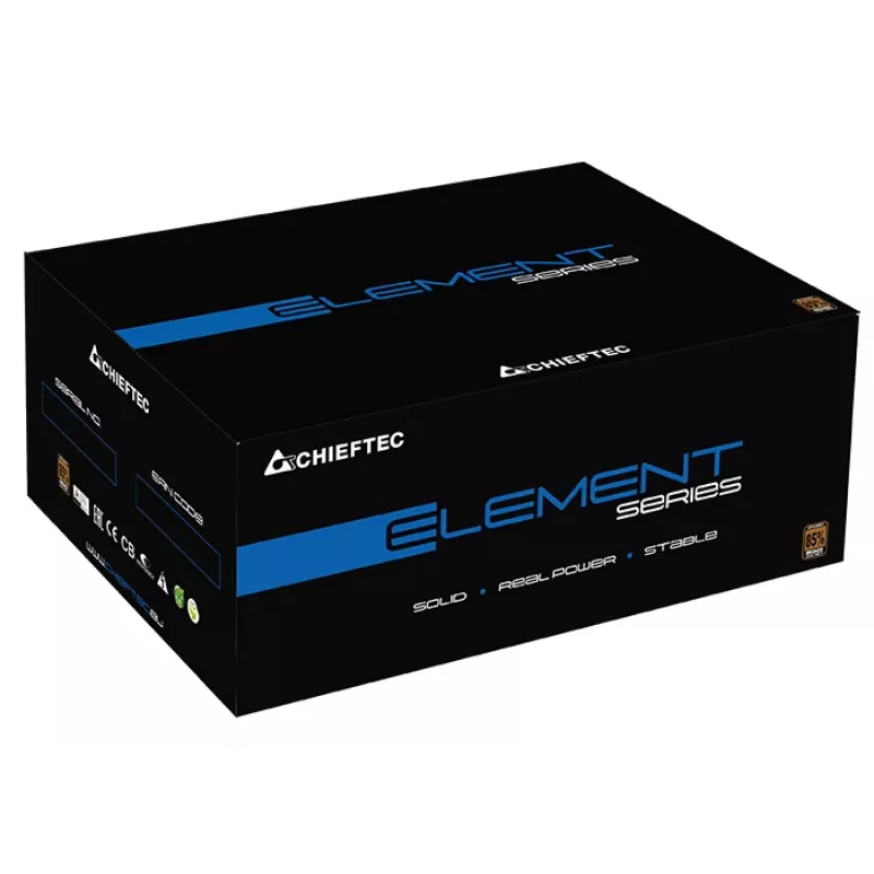 Chieftec ELP-600S barošanas bloks 600 W 20+4 kontaktu ATX PS/2 Melns
