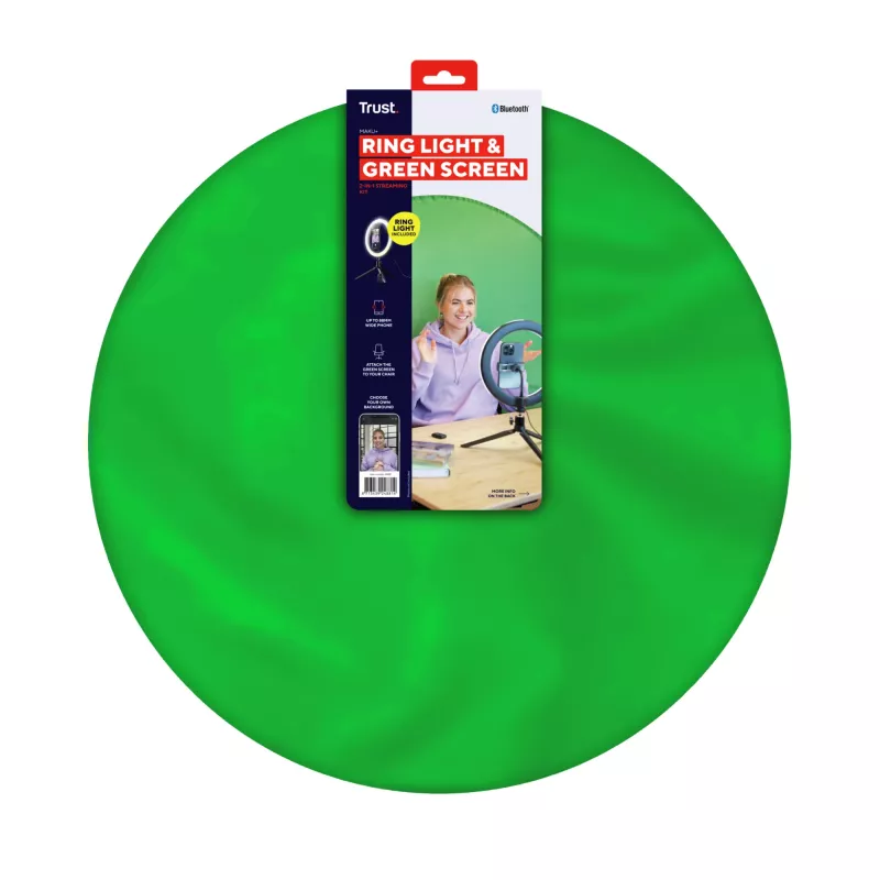 Apgaismojuma gredzens LED Trust Maku+ Melns Zaļš 24881