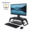 Fellowes datora monitora statīvs ar 3 augstuma regulējumiem - Hana LT monitora pacēlājs - Ergonomisks regulējams monitora statīvs datoriem - Maksimālais svars 22.6 kg - Melns