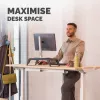 Fellowes datora monitora statīvs ar 3 augstuma regulējumiem - Hana LT monitora pacēlājs - Ergonomisks regulējams monitora statīvs datoriem - Maksimālais svars 22.6 kg - Melns