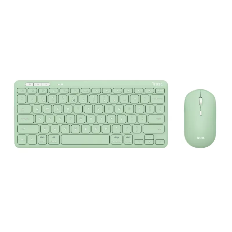 Trust Lyra tastatūra Pele iekļauta Biroja RF Wireless + Bluetooth QWERTY US English zaļa