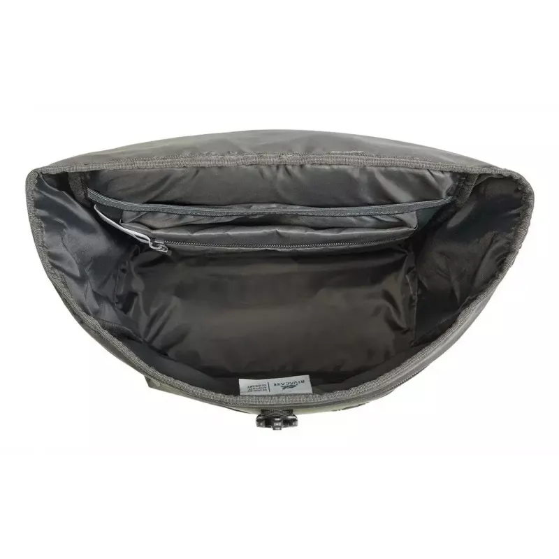 Ceļojumu mugursoma Rivacase Eden olīvu krāsā, PU āda, poliesters, rPET, 250x160x430mm
