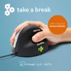 R-Go Tools Ergonomiskā pele R-Go HE Break ar pārtraukuma programmatūru, vidēja (rokas izmērs 165-185 mm), labročiem, vadu, melna