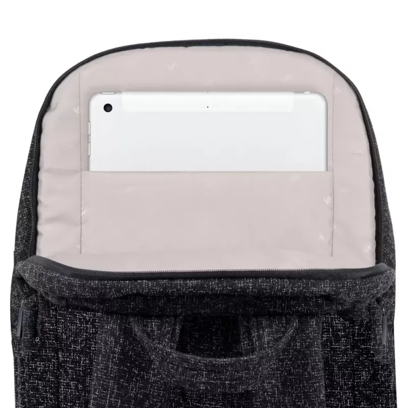 Mugursoma Rivacase 7962 39,6 cm (15,6 collas) Melna Balta Pārnēsāšanas rokturis Plecu siksna