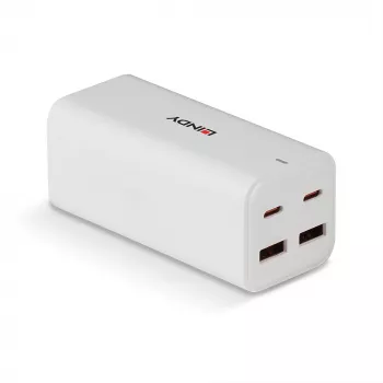 Lādētājs Lindy 100W 4-Portu USB Type A & C GaN lādētājs iekštelpām maiņstrāva Universāls
