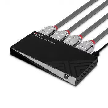Lindy 3 Portu HDMI 8K60 Slēdzis HDMI USB Micro-USB Melns 4320p 48 Gbit/s