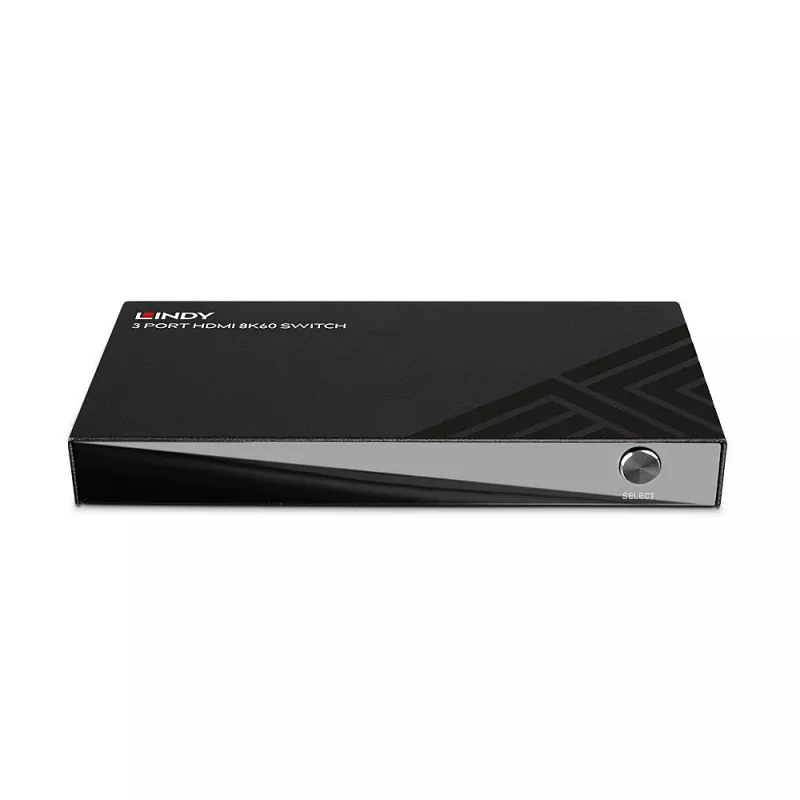 Lindy 3 Portu HDMI 8K60 Slēdzis HDMI USB Micro-USB Melns 4320p 48 Gbit/s