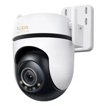 TP-Link āra pagriežamā/noliecamā drošības Wi-Fi kamera SPEC: 3K 5MP (2880x1620), 2,4 GHz, 2 × ārējās antenas, 1 × Ethernet ports, horizontāli 360°