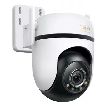 TP-Link āra pagriežamā/noliecamā drošības Wi-Fi kamera SPEC: 3K 5MP (2880x1620), 2,4 GHz, 2 × ārējās antenas, 1 × Ethernet ports, horizontāli 360°