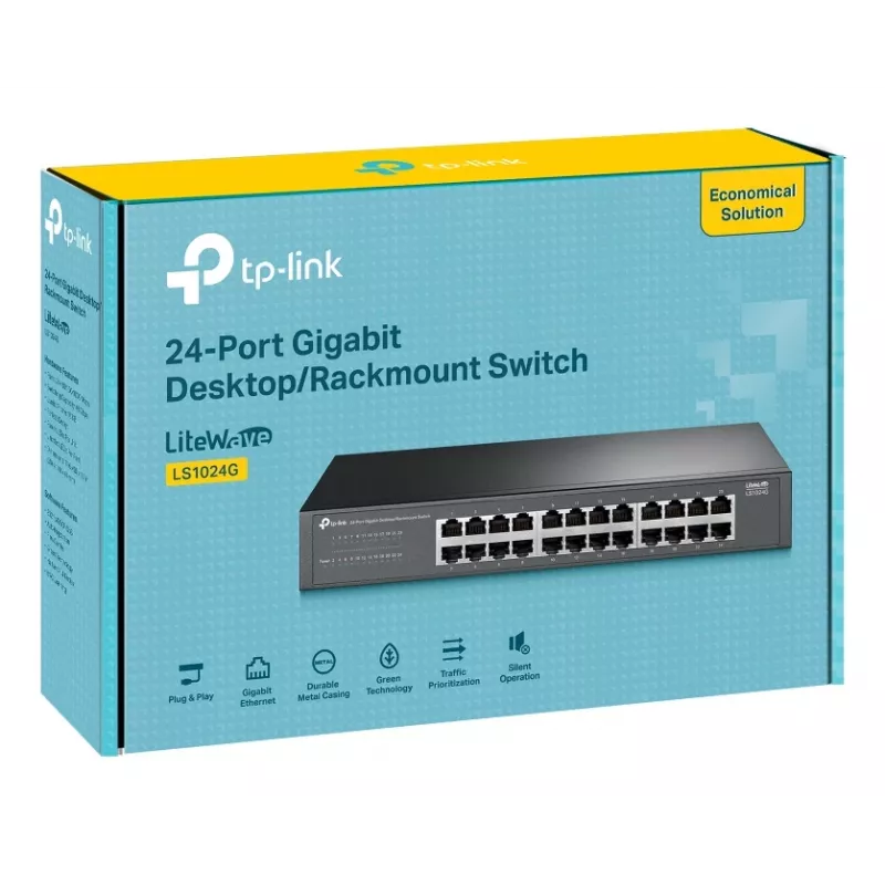 TP-Link LS1024G tīkla komutators Nevadāms Gigabit Ethernet (10/100/1000) Melns