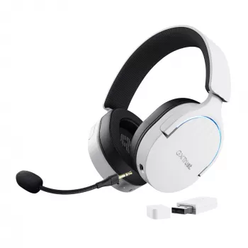 Trust GXT 491W FAYZO austiņas ar vadu un bezvadu savienojumu Galvas lente Spēļu USB Type-C Bluetooth Melns, Balts