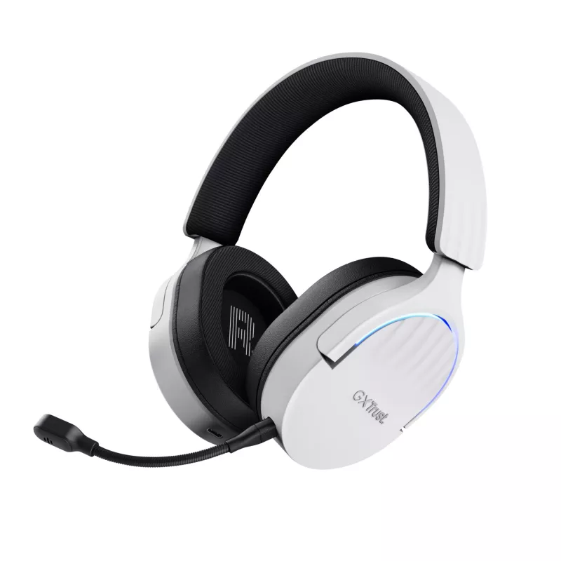 Trust GXT 491W FAYZO austiņas ar vadu un bezvadu savienojumu Galvas lente Spēļu USB Type-C Bluetooth Melns, Balts