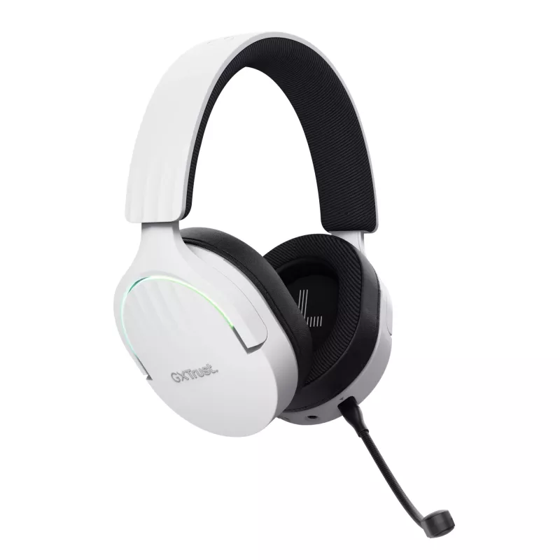 Trust GXT 491W FAYZO austiņas ar vadu un bezvadu savienojumu Galvas lente Spēļu USB Type-C Bluetooth Melns, Balts