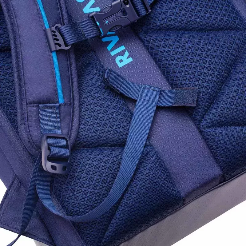 Mugursoma Rivacase Dijon 39,6 cm (15,6 collas) Zila 1 nodalījums Pārnēsāšanas rokturis Plecu siksna