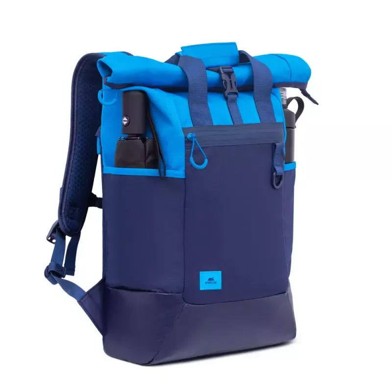 Mugursoma Rivacase Dijon 39,6 cm (15,6 collas) Zila 1 nodalījums Pārnēsāšanas rokturis Plecu siksna