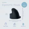 R-Go Tools ergonomiskā pele R-Go HE Break ar pārtraukuma programmatūru, vidēja (rokas izmērs 165-185 mm), labročiem, Bluetooth, melna