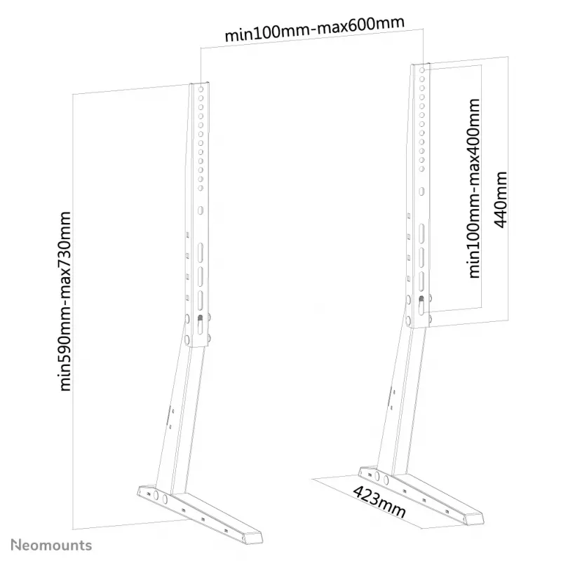 Neomounts FPMA-D1240Melns monitora statīvs 37-70 collas