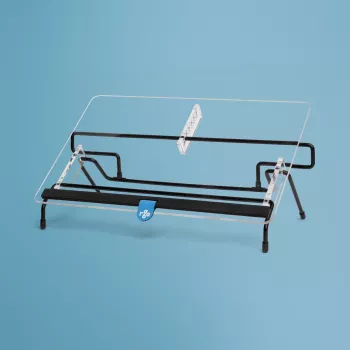 R-Go Tools Dokumentu turētājs R-Go Flex Read, ergonomisks, ar mīkstu putu plaukstas balstu, caurspīdīgs akrils