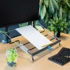 R-Go Tools Dokumentu turētājs R-Go Flex Read, ergonomisks, ar mīkstu putu plaukstas balstu, caurspīdīgs akrils