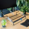 R-Go Tools Dokumentu turētājs R-Go Flex Read, ergonomisks, ar mīkstu putu plaukstas balstu, caurspīdīgs akrils